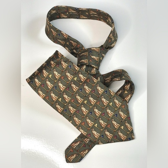 Vintage Golf Tiger Tie BROOKS BROTHERS MAKER 100% Silk Tie - Picture 5 of 9